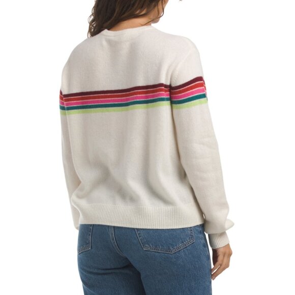 MARINE LAYER Multi Stripe Cashmere Harper Sweater - Picture 2 of 2